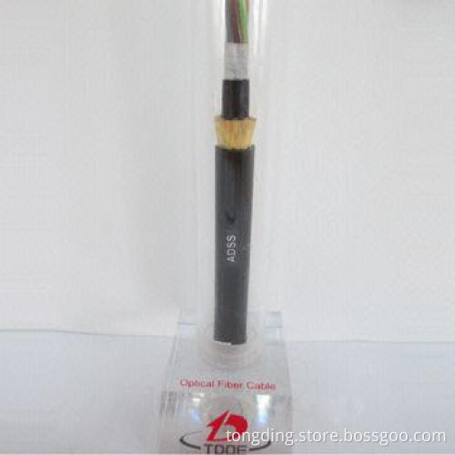 All-dielectric Self Supporting Fiber/Power Optical Cable, 2 to 144 Fiber Count